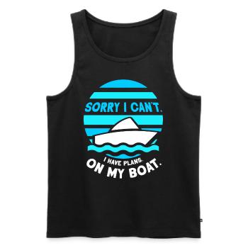 I can't I have plans for my boat hobby - Men's Premium Organic Tank Top - black - Front - AI Model Male 178 light (178cm)