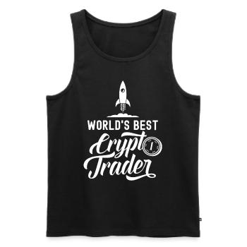 Weltbester Krypto Trader Crypto Traden Trading - Männer Premium Bio Tank Top - Schwarz - Vorne - AI Model Male 178 light (178cm)