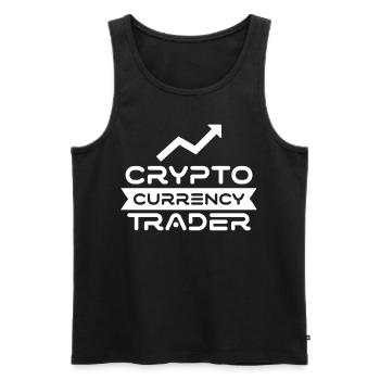 Cryptocurrency Trader Crypto Trader Crypto - Men's Premium Organic Tank Top - black - Front - AI Model Male 178 light (178cm)