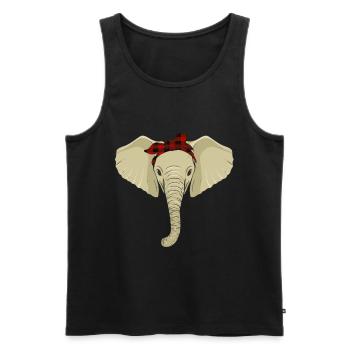 Cadeau d’éléphant pour Proboscis Africa Wilderness Zoo - Débardeur bio Premium Homme - noir - Devant - Michal (187cm)