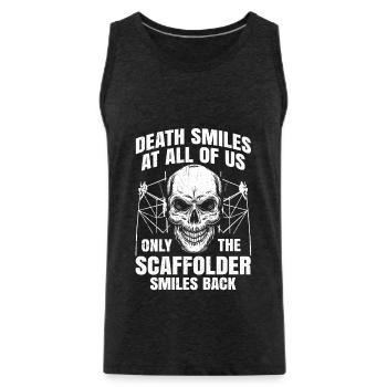 Scaffolding Builder Gift Work Occupation Construction Worker Job - Men's Premium Organic Tank Top - charcoal grey - Front - Alexander (188cm)