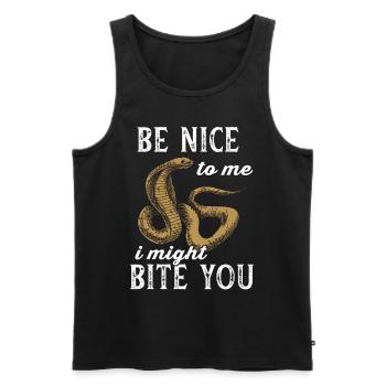 Schlange Giftig Kobra Reptilien Terrarium Snake - Männer Premium Bio Tank Top - Schwarz - Vorne - AI Model Male 178 light (178cm)