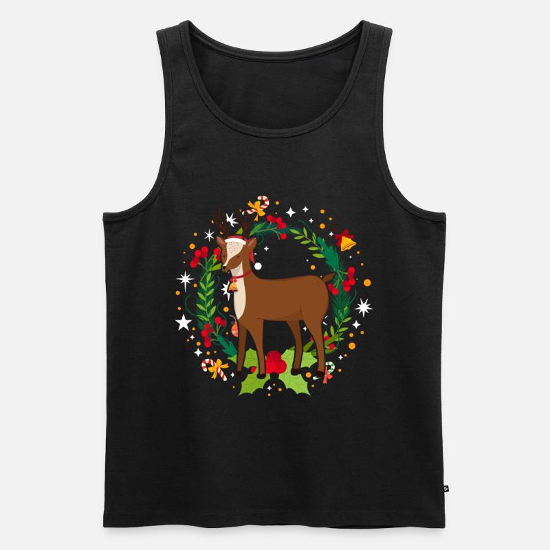 Pull de Noël moche Renne - Débardeur bio Premium Homme - noir