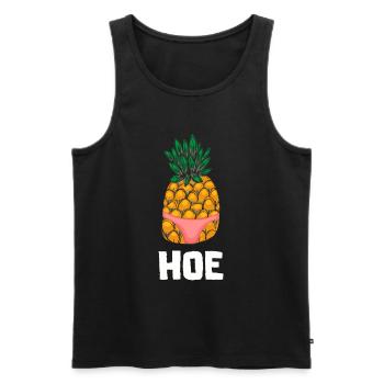 Ananas Tropical Hawaii Cadeau Enfants Hommes Fruits - Débardeur bio Premium Homme - noir - Devant - AI Model Male 178 light (178cm)