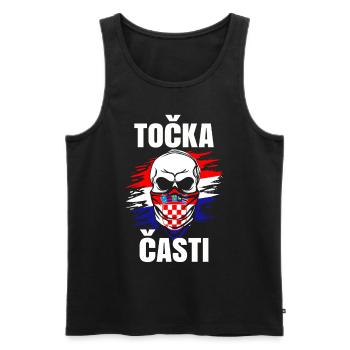 Kroatien Geschenk Herkunft Zagreb Hrvatska Heimat - Männer Premium Bio Tank Top - Schwarz - Vorne - AI Model Male 178 light (178cm)