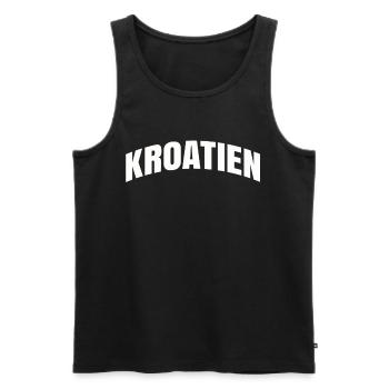 Kroatien - Männer Premium Bio Tank Top - Schwarz - Vorne - AI Model Male 178 light (178cm)