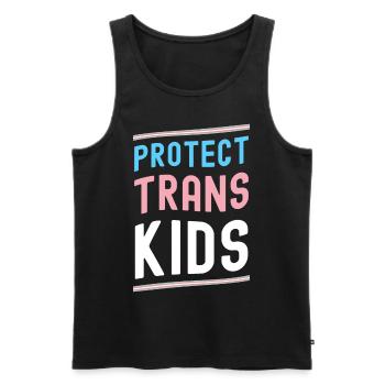 Trans Transgenre Transsexuel Cadeau Queer - Débardeur bio Premium Homme - noir - Devant - AI Model Male 178 light (178cm)
