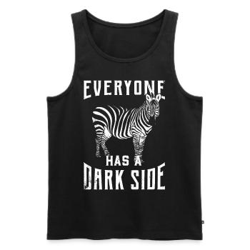 Zebra Gift Black and White Safari Savannah Steppe - Men's Premium Organic Tank Top - black - Front - Michal (187cm)