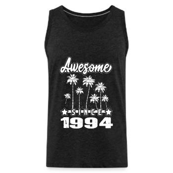 Awesome Since 1994 - Men's Premium Organic Tank Top - charcoal grey - Front - Alexander (188cm)