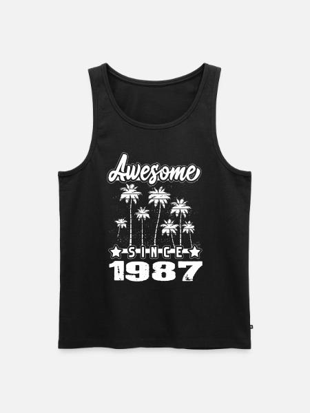 Awesome Since 1987 - Men's Premium Organic Tank Top - black