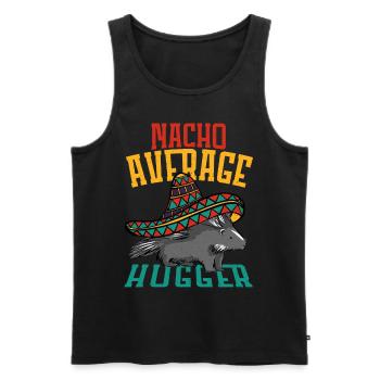 Nacho Average Hugger Porcupine Hedgehog - Männer Premium Bio Tank Top - Schwarz - Vorne - AI Model Male 178 light (178cm)