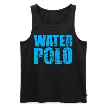Watersport - Water Polo - Männer Premium Bio Tank Top - Schwarz - Vorne - AI Model Male 178 light (178cm)