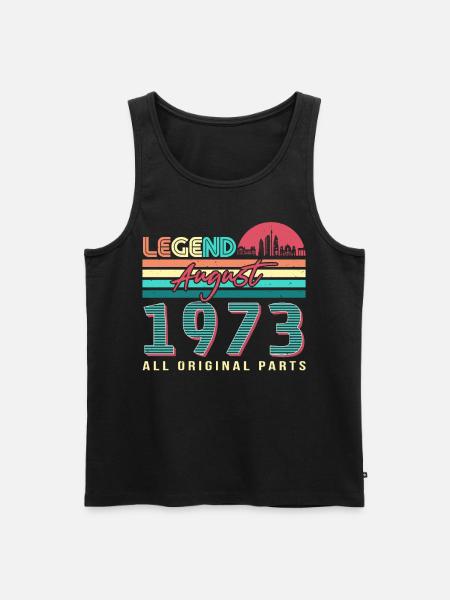 August 1973 Legende - Männer Premium Bio Tank Top - Schwarz