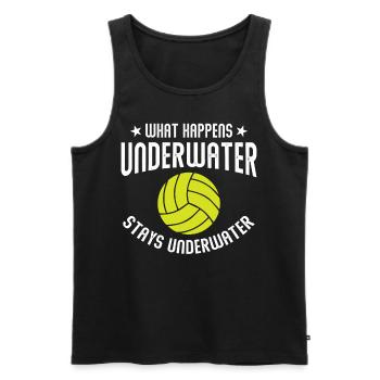 What Happens Underwater Stays Underwater - Water P - Men's Premium Organic Tank Top - black - Front - Michal (187cm)