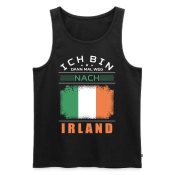 Ich Bin Dann Mal Weg Nach Irland Fahne Urlaub - Männer Premium Bio Tank Top - Schwarz - Vorne - Michal (187cm)