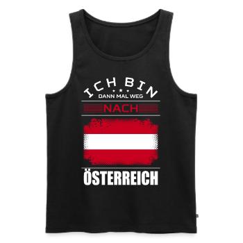 Ich Bin Dann Mal Weg Nach Österreich Fahne Urlaub - Männer Premium Bio Tank Top - Schwarz - Vorne - AI Model Male 178 light (178cm)