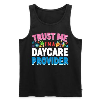 Fournisseur de services de garde d’enfants Enseignant - Débardeur bio Premium Homme - noir - Devant - Michal (187cm)