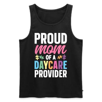 Fournisseur de services de garde d’enfants Enseignant - Débardeur bio Premium Homme - noir - Devant - Michal (187cm)