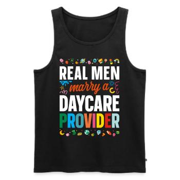 Childcare Daycare Provider Teacher - Men's Premium Organic Tank Top - black - Front - Michal (187cm)