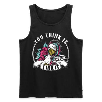 Tattoo Artist Tattoo Tattoo Studio Tattoo - Men's Premium Organic Tank Top - black - Front - Michal (187cm)