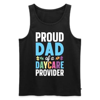 Fournisseur de services de garde d’enfants Enseignant - Débardeur bio Premium Homme - noir - Devant - Michal (187cm)