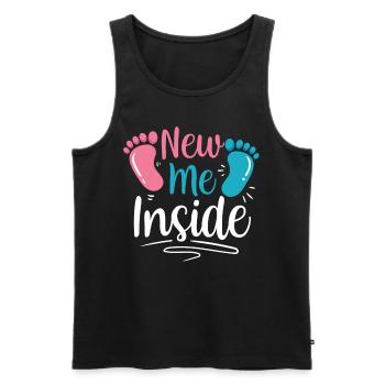 The New Me Inside Sweet Baby Inside Pregnant - Men's Premium Organic Tank Top - black - Front - AI Model Male 178 light (178cm)