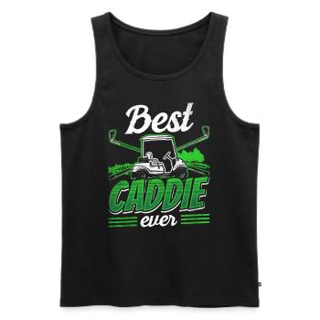 Best Golf Caddie Ever Golfer Golfer Golfing - Men's Premium Organic Tank Top - black - Front - AI Model Male 178 light (178cm)