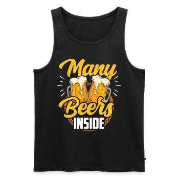 Viele Biere Drinnen Bier Trinken Beer Inside - Männer Premium Bio Tank Top - Schwarz - Vorne - Michal (187cm)