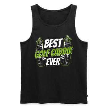 Best Golf Caddie Ever Golf Golfing Golfer - Men's Premium Organic Tank Top - black - Front - AI Model Male 178 light (178cm)