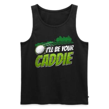 I will be your caddie Golf Golf golfer - Men's Premium Organic Tank Top - black - Front - AI Model Male 178 light (178cm)