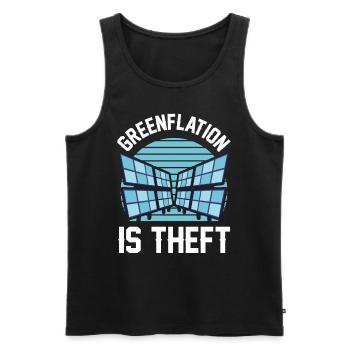 Greenflation is theft energy green inflation - Men's Premium Organic Tank Top - black - Front - Michal (187cm)