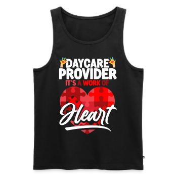 Fournisseur de services de garde d’enfants Enseignant - Débardeur bio Premium Homme - noir - Devant - Michal (187cm)