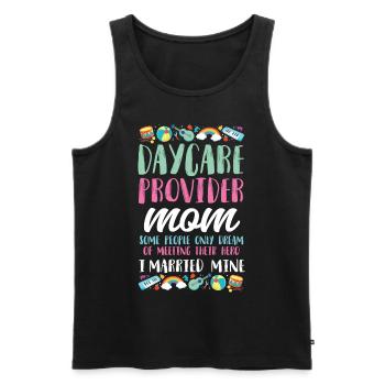 Fournisseur de services de garde d’enfants Enseignant - Débardeur bio Premium Homme - noir - Devant - Michal (187cm)