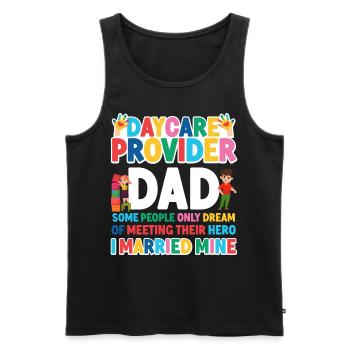 Childcare Daycare Provider Teacher - Men's Premium Organic Tank Top - black - Front - AI Model Male 178 light (178cm)