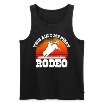Rodéo Western Cowboy Wild West Retro Horse - Débardeur bio Premium Homme - noir - Devant - AI Model Male 178 light (178cm)