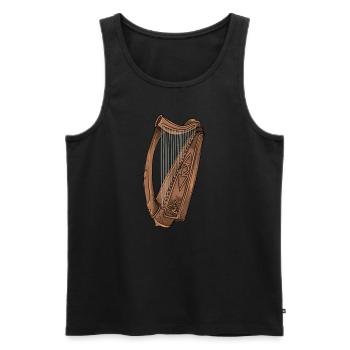 Harfe I Saiteninstrument Musik Motiv für Harfen - Männer Premium Bio Tank Top - Schwarz - Vorne - Michal (187cm)