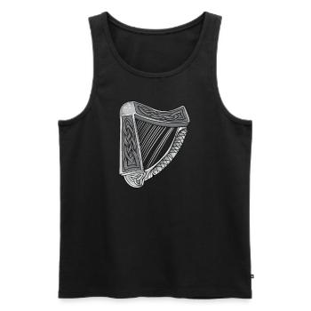 Harfe I Saiteninstrument Musik Motiv für Harfen - Männer Premium Bio Tank Top - Schwarz - Vorne - Michal (187cm)