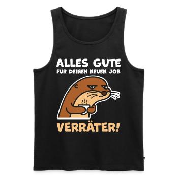 Abschied Abschiedsgeschenk Jobwechsel - Männer Premium Bio Tank Top - Schwarz - Vorne - Michal (187cm)