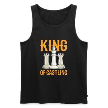 King Of Castling Chess Board Game Chess Lover - Männer Premium Bio Tank Top - Schwarz - Vorne - AI Model Male 178 light (178cm)