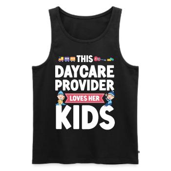 Fournisseur de services de garde d’enfants Enseignant - Débardeur bio Premium Homme - noir - Devant - Michal (187cm)