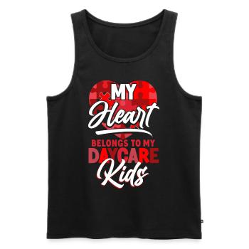 Fournisseur de services de garde d’enfants Enseignant - Débardeur bio Premium Homme - noir - Devant - Michal (187cm)