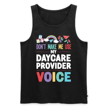 Fournisseur de services de garde d’enfants Enseignant - Débardeur bio Premium Homme - noir - Devant - Michal (187cm)