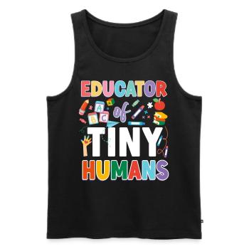Fournisseur de services de garde d’enfants Enseignant - Débardeur bio Premium Homme - noir - Devant - Michal (187cm)