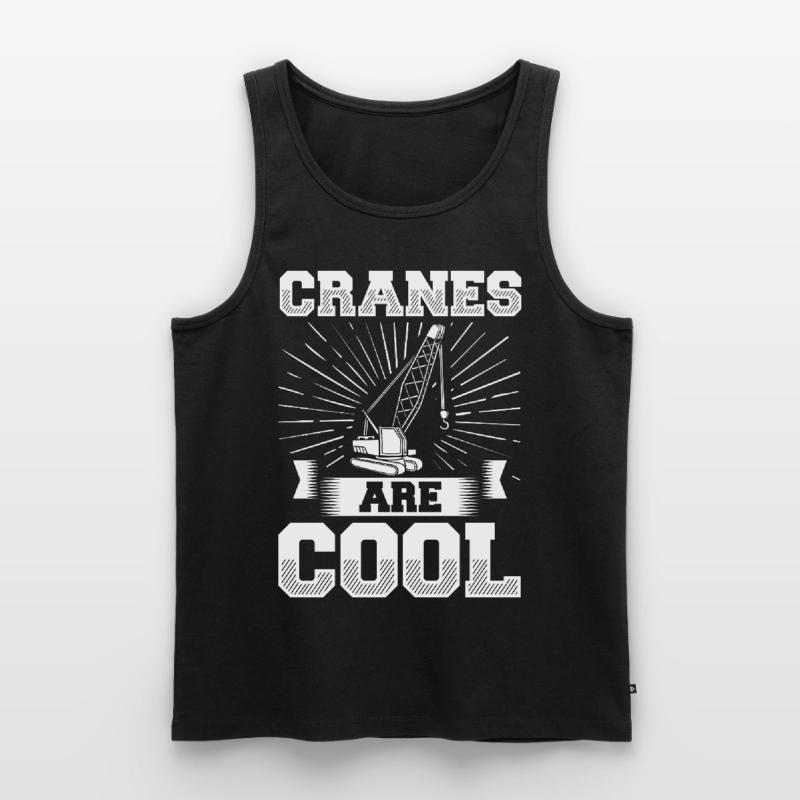 Crane Operator Construction Worker Crane Tower Training Men's Premium Organic Tank Top