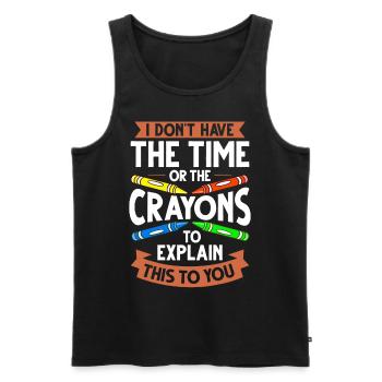 Crayon Box Colored Pencil Wax Case Wax Crayon - Débardeur bio Premium Homme - noir - Devant - Michal (187cm)