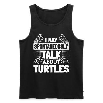 Cute sea turtle - I may spontaneously about - Men's Premium Organic Tank Top - black - Front - Michal (187cm)