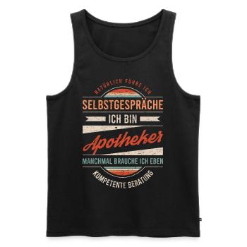 Apotheker Arbeitskollege Kollege Geschenk Retro - Männer Premium Bio Tank Top - Schwarz - Vorne - Michal (187cm)