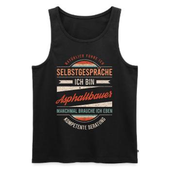 Asphaltbauer Arbeitskollege Kollege Geschenk Retro - Männer Premium Bio Tank Top - Schwarz - Vorne - Michal (187cm)