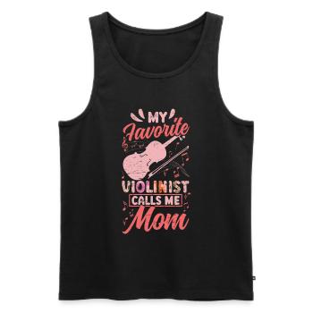 Mein Lieblingsgeiger Nennt Mich Mama-musiker-musik - Männer Premium Bio Tank Top - Schwarz - Vorne - Michal (187cm)