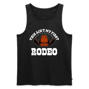 Rodéo Western Cowboy Wild West Retro Horse - Débardeur bio Premium Homme - noir - Devant - Michal (187cm)
